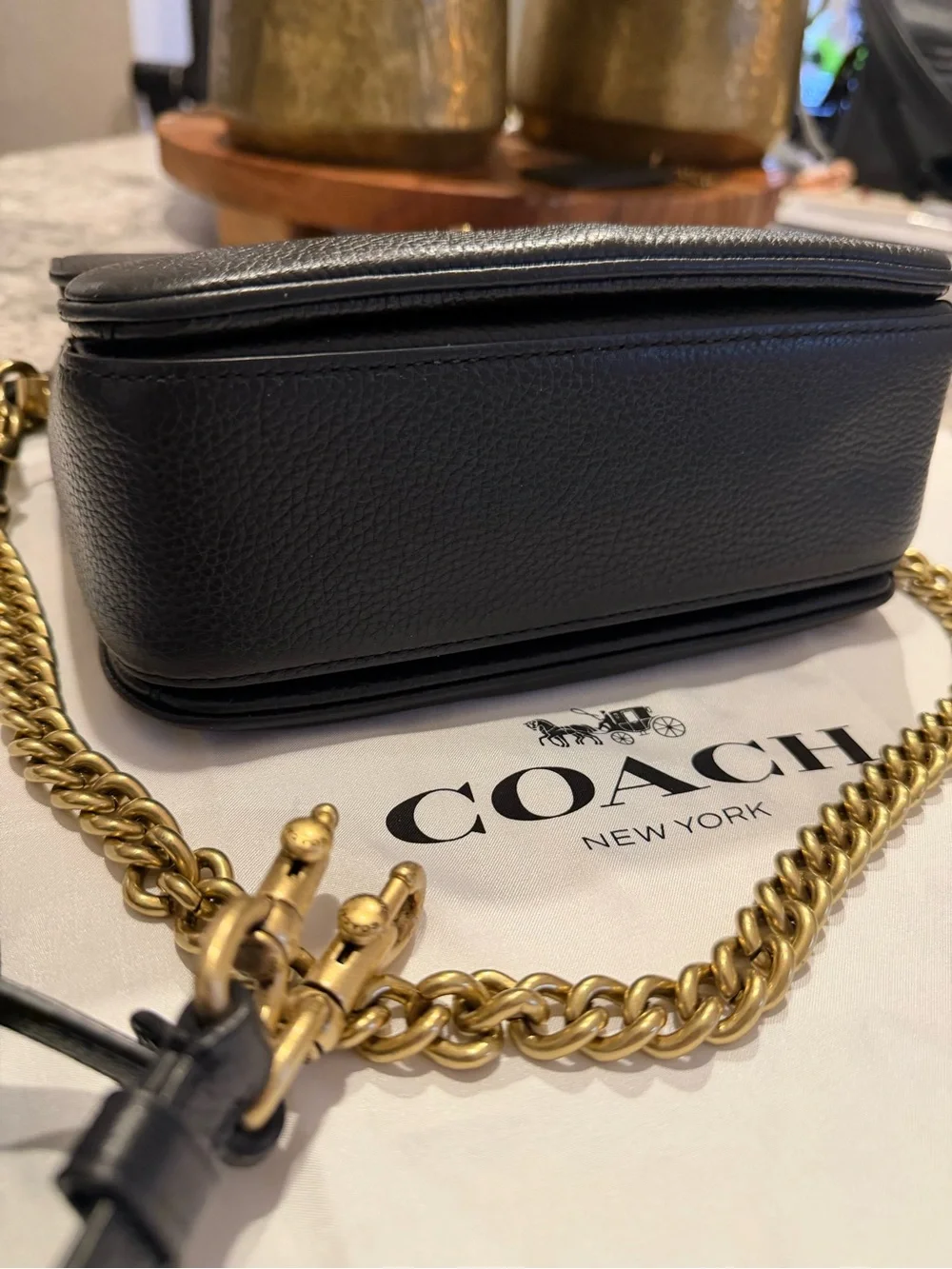 Coach Cassie Crossbody 19 in Black Pebble Leather – Style 88346 (EUC)